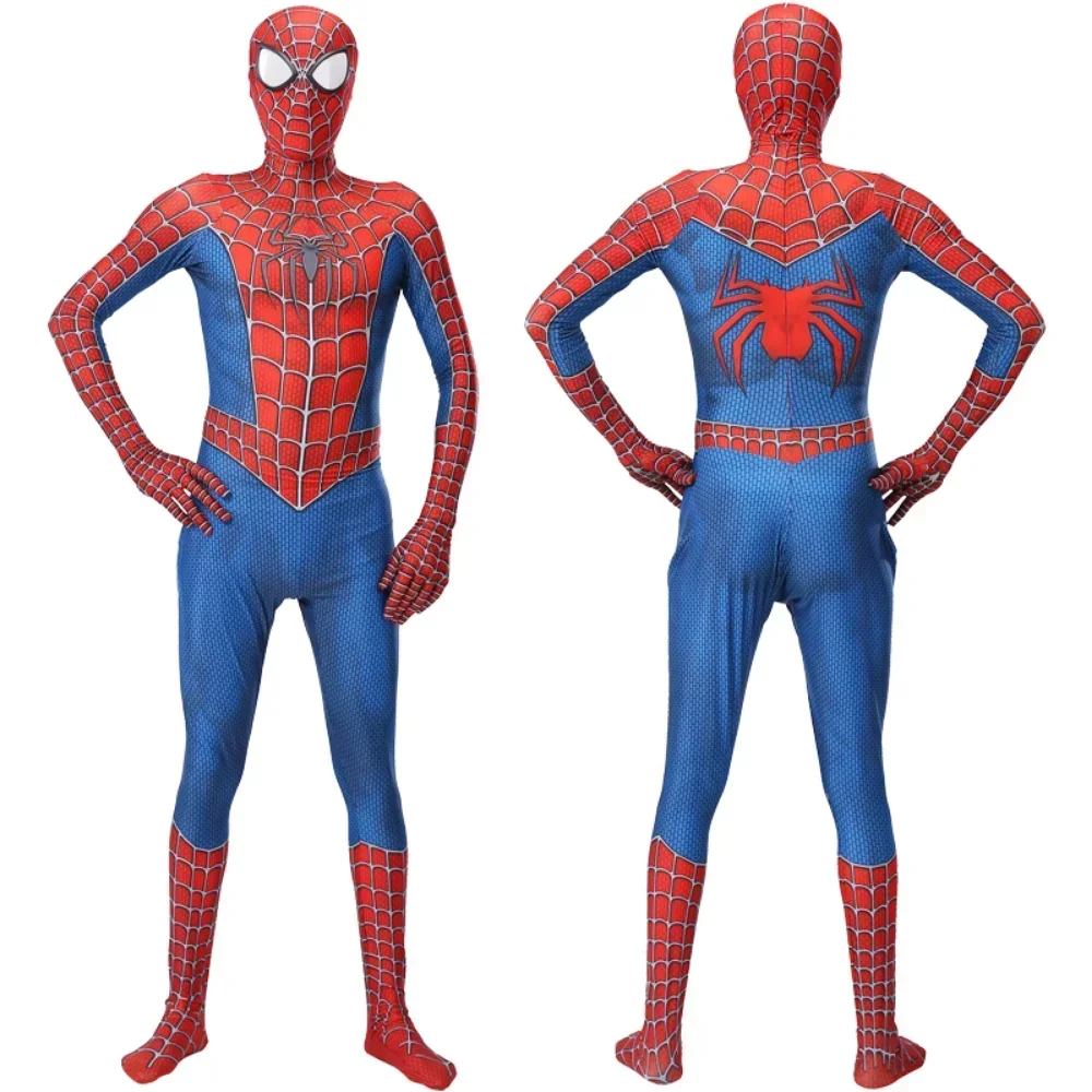 Movie Amazing Spider-man Cosplay MARVEL Superhero Spiderman Costumes Full Body Jumpsuits with Mask Halloween Birthday Party Gift