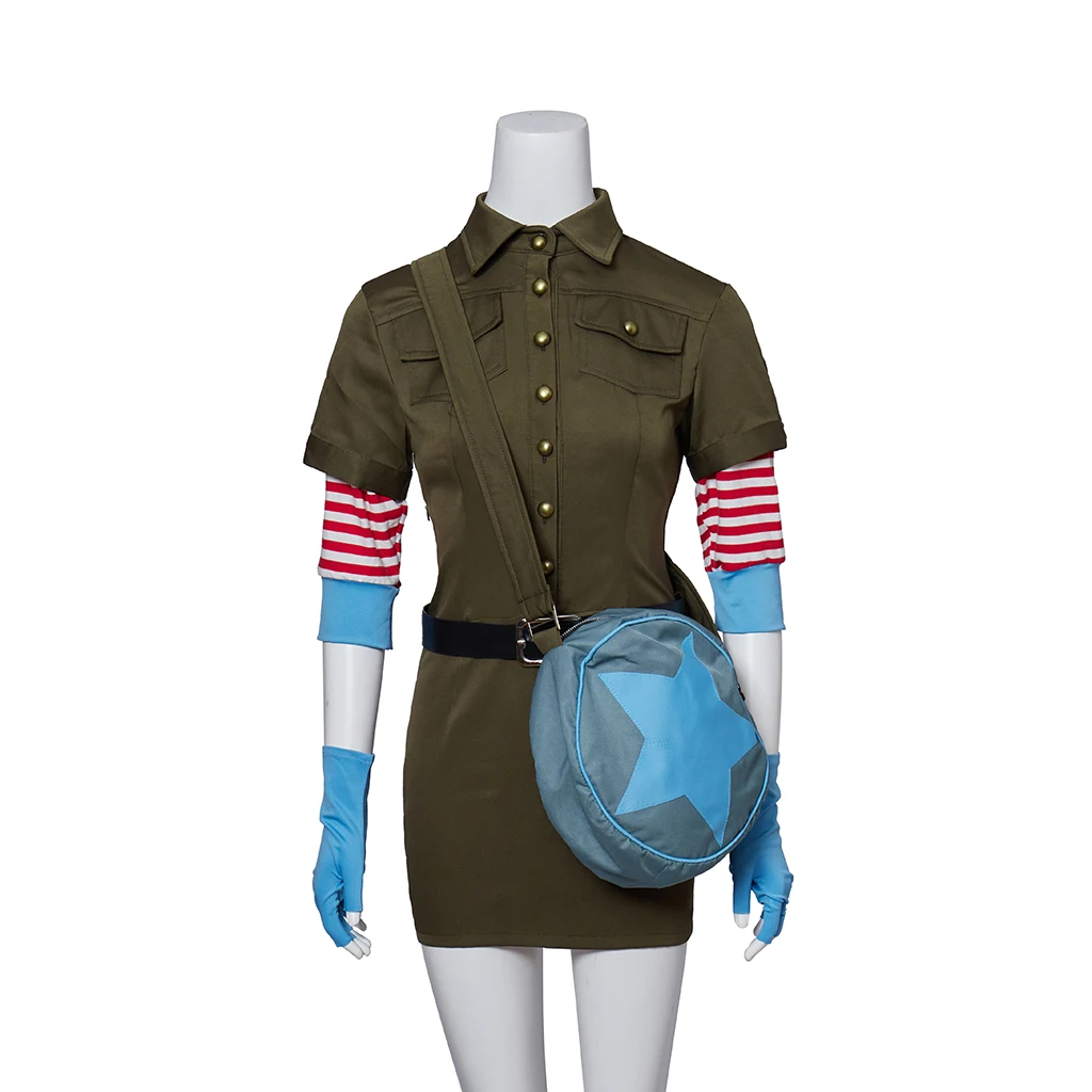 Ramona Flowers Cosplay Scott Pilgrim Kim Pine Cosplay Costume Green Suit Dress Uniform Full Set