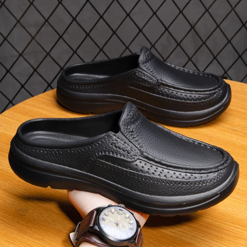 Men Kitchen Shoes Man Clog Shoes Water-proof Chef Shoes Outdoor Casual Slippers Comfortable Non-slip Men Sandals Fashion Slipper