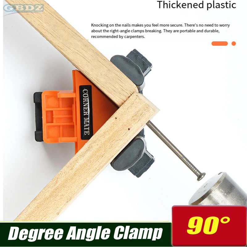

Heavy Duty Spring Clamp 90 Degree, Quick Release Corner Fixer for Woodworking/Picture Framing, Angle Locking Tool