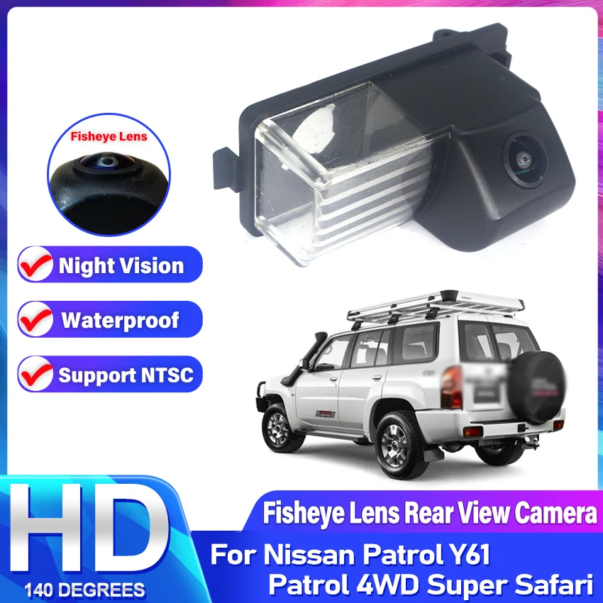 Car Backup Camera HD Night Vision CCD 1080P 140° FishEye Vehicle Rear View Camera For Nissan Patrol Y61 Patrol 4WD Super Safari