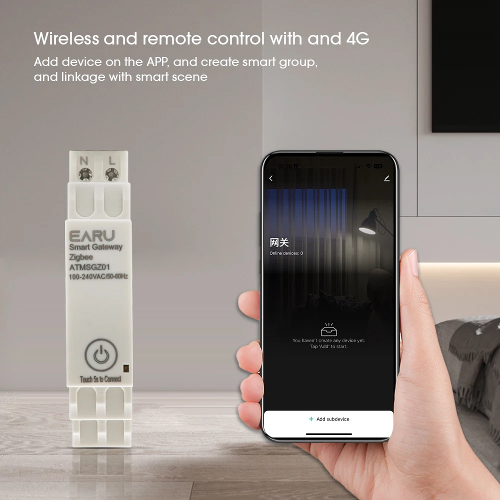 Casa Inteligente Tuya-Zigbee Bridge, Hub de Gateway Sem Fio, Controle Remoto, Alexa, Google, AC 100-240V, 50-60Hz