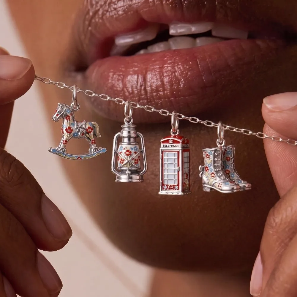 Jewelry Making London - จี้การ์ตูนสแตนเลสสตีล ธีมอังกฤษ จี้ขนาดเล็กสำหรับทำเครื่องประดับ วัสดุเคลือบอีนาเมล ธีมลอนดอน จี้