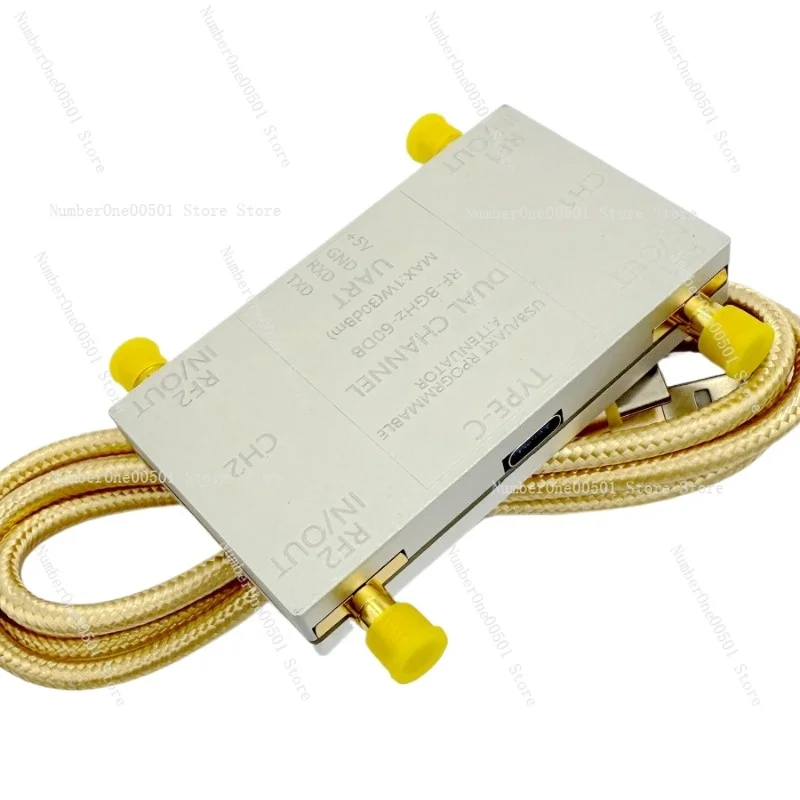 Dual Channel Digital RF Attenuator 0.1MHz-12GHz 60dB Range Shielded Module