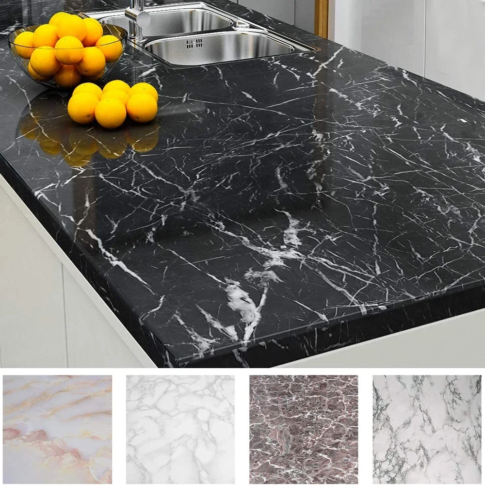 5 Meters Marble Contact Paper Granite Wallpaper Self Adhesive Vinyl Roll Kitchen