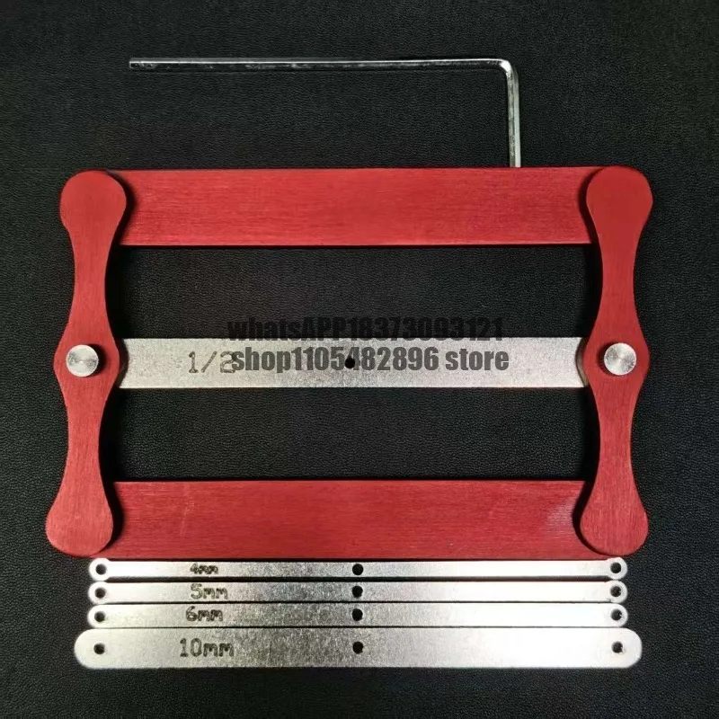 Center Gauge Woodworking Straight Hole Positioner, Log Tongue Log Pin Stick Punch