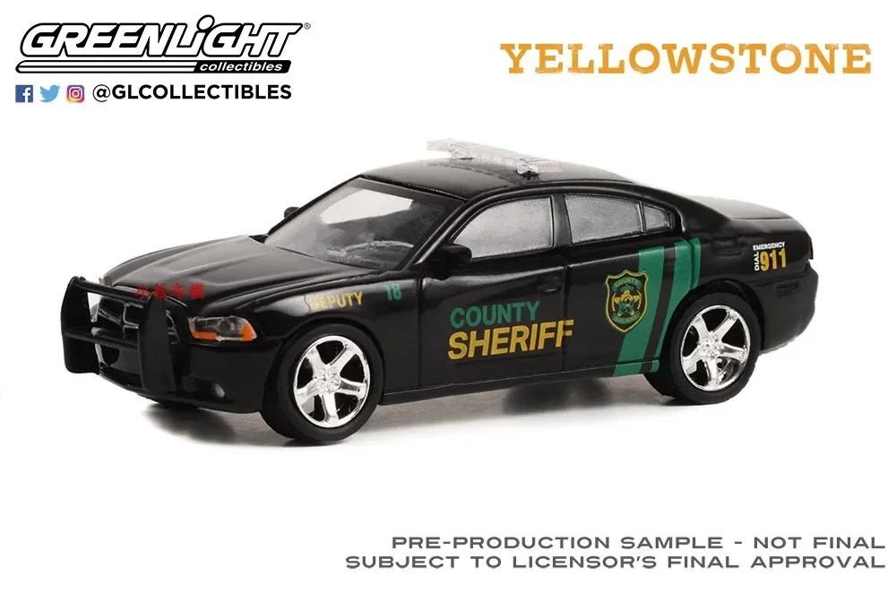 1:64 2011 Dodge Wrangler Charger - Deputy Sheriff of County 18 Diecast Metal Alloy Model Car Toys For  Gift Collection