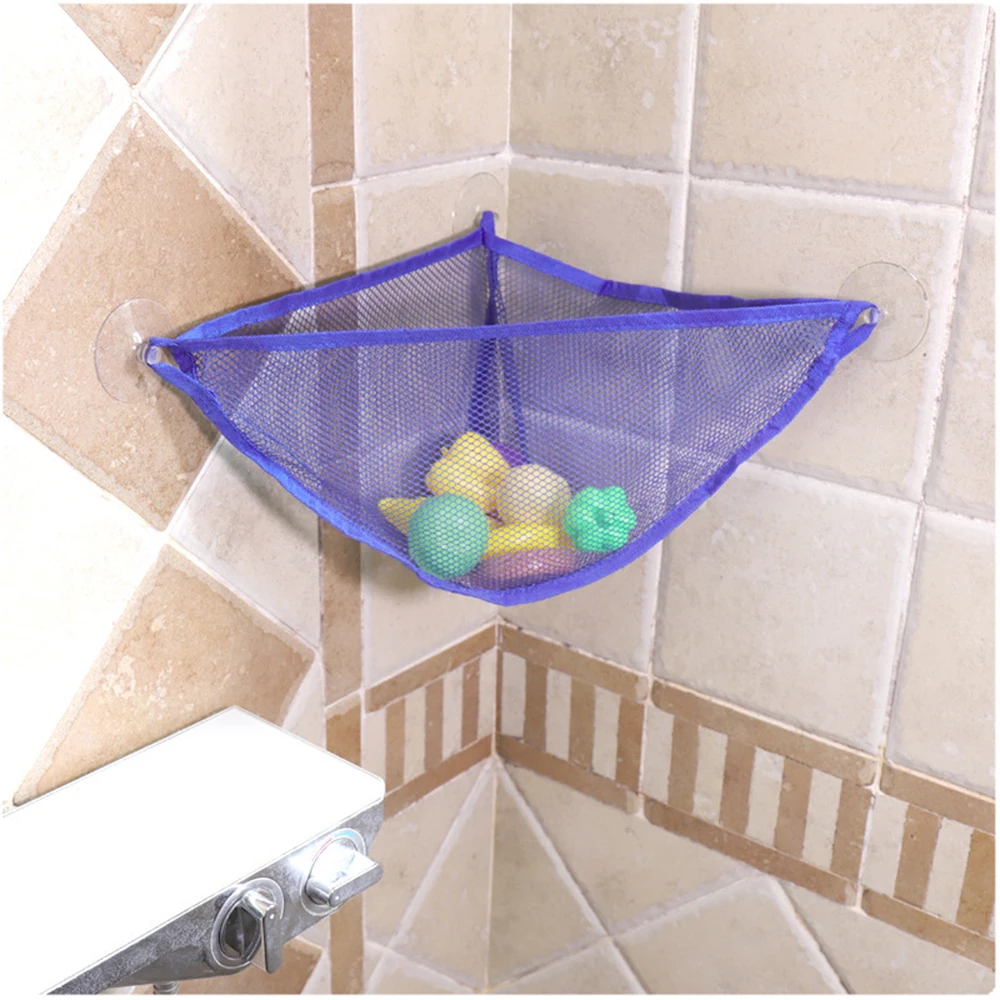 Baby Bathroom Mesh Bag Child Bath Toy Storage Bag Net Suction Cup Baskets Wall Holder Organizer Water Toys For Kids Dropshipping