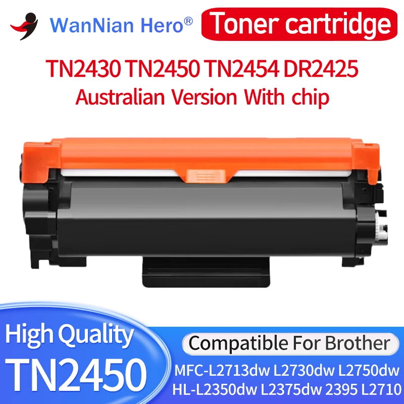 AU TN2430 TN2450 TN2454 DR2425 Toner Cartridge Compatible for Brother HL-L2350dw L2375dw 2395dw L2710dw MFC-L2713dw L2730 L2750