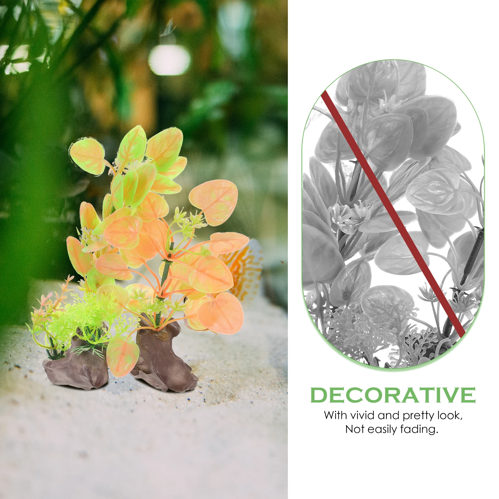 

2pcs Plastic For Large Fish Tank Decoration Small Aquarium Fish Tank Accessories Fake Aquarium Plant Landscaping Accessories