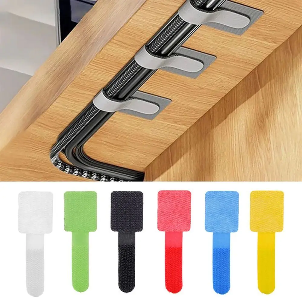 T-Type Cable Ties Wire Organizer Rope Holder Straps Manager Reusable Cord Protection Straps Practical Wiring Accessories