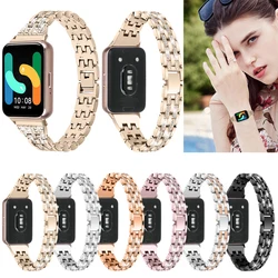 Diamond link Bracelet for Samsung Galaxy Fit 3 Metal Strap for Galaxy Fit 3 Smart Watch Band for samsung fit3 SM-R390 Wristband