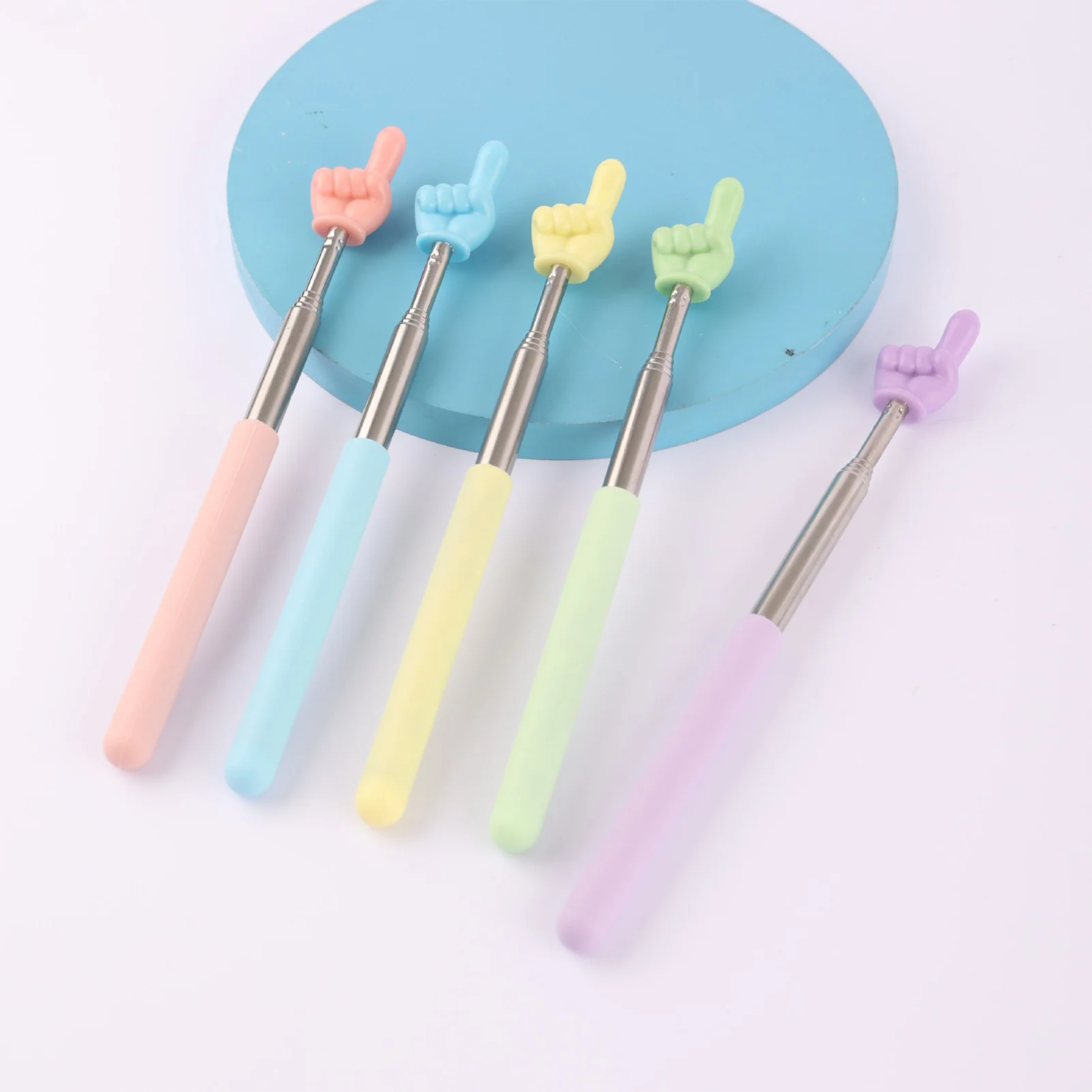 Retractable Teachers Pointer Stick Finger Pointer Plastic Collapsible Finger Pointing Stick Classroom Essentials for Elementary