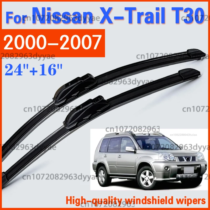 Wiper Front Wiper Blades Set For Nissan X-Trail T30 2000 - 2007 Windshield Windscreen Window Brushes 24
