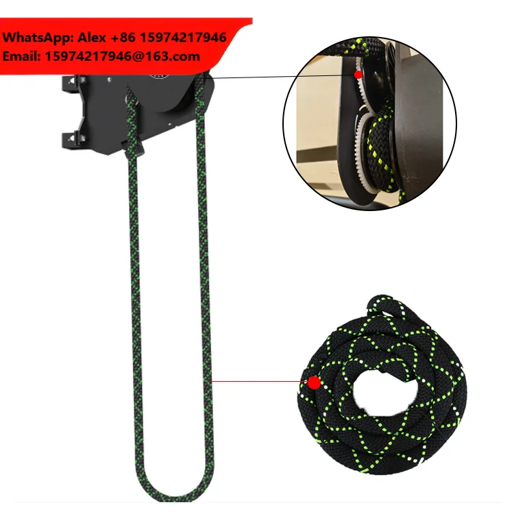 Home Gym Rotatively Magnetic Resistance Rope Pulling Machines Endless Rope Trainer Climber Machine Rope Pull Climbing Machine