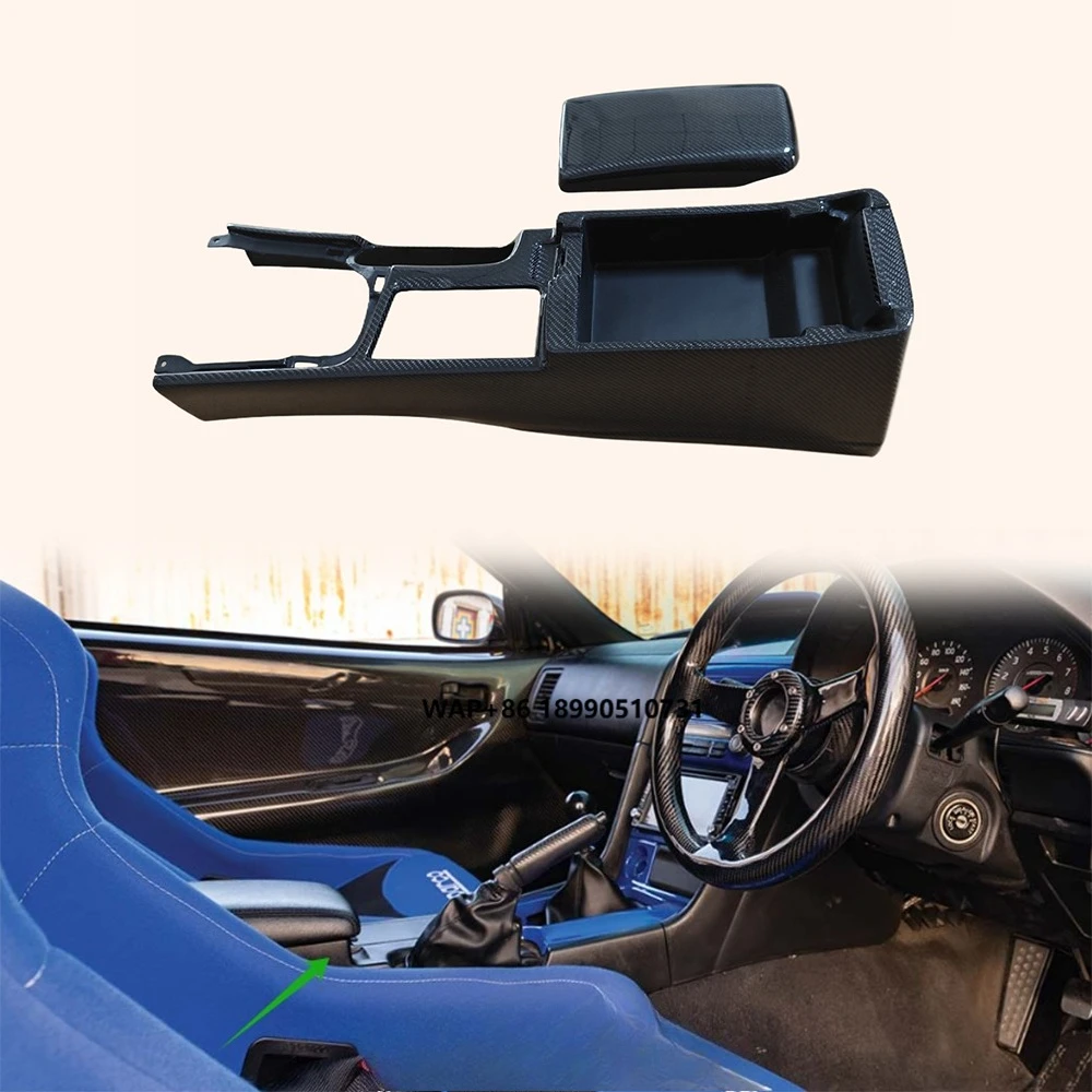 

For Nissan Skyline R34 GTR GTT (RHD) Body Parts OE Carbon Fiber Center Console with Armrest