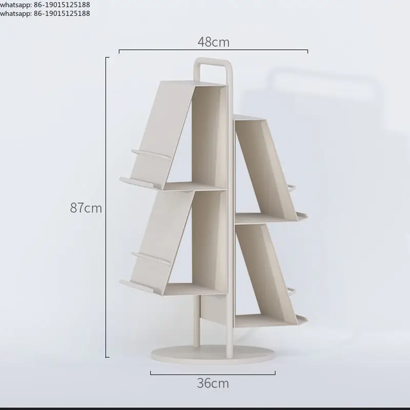 Magazine Display Rack Creative Bookshelf Floor Rack Multi-layer Storage Rack Reading Sofa Side Table Coffee Table