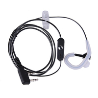 2 Pin Sports Headset In Ear Earphone Walkie Talkie Earpiece Headphone PTT MIC For BAOFENG KENWOOD Retevis HYT Radio Earpiece