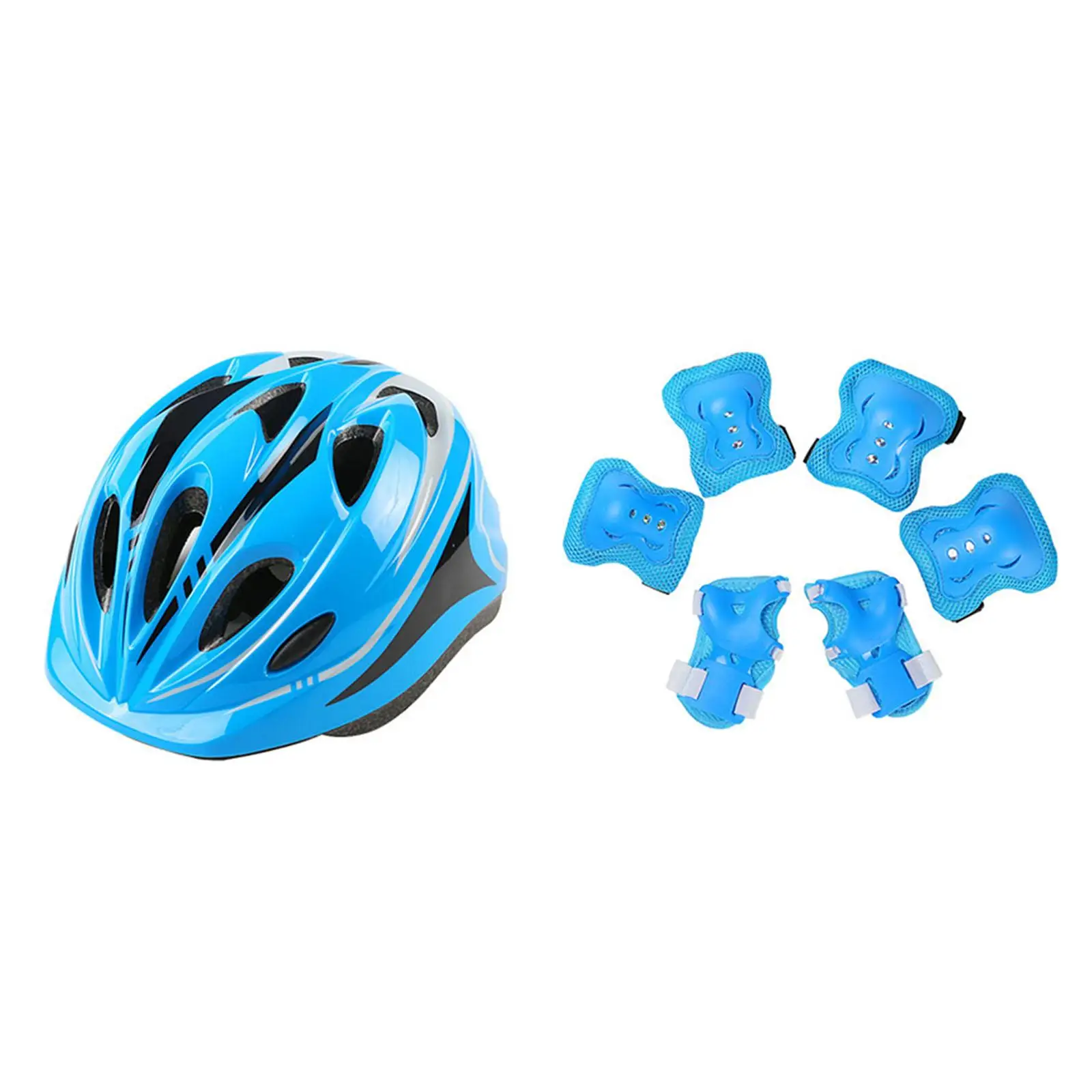 

7Pcs/Set Kids Protective Gear Knee Wrist Elbow Guard Safety Helmet Kids Helmet Pad Set Girls Boy