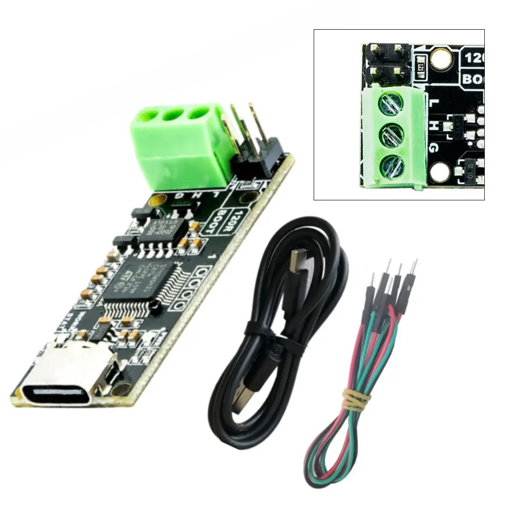 Makerbase CANable 2.0 SHELL USB To CAN Adapter Analyzer CANFD Slcan Socket CAN CAN DleLight Klippers Tool And Accessories