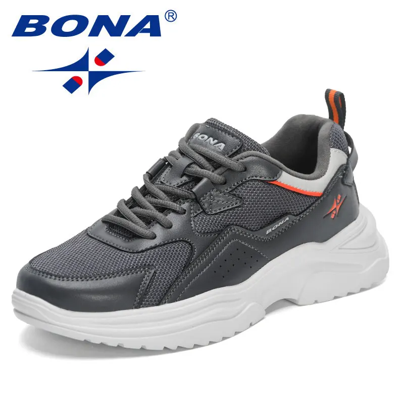 

BONA 2023 New Designers Men Luxury Brand Leisure Shoes Man Flats Comfy Walking Shoes Classics Sneakers Fashion Shoes Mansculino