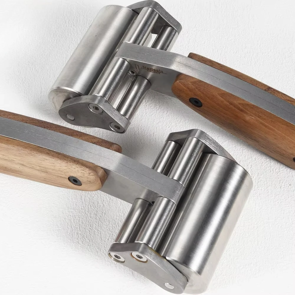 Handmade Leather Craft Tools Nattools Leather Roller Stainless Steels Leather Gluing Stitching Tools Nattools Roller