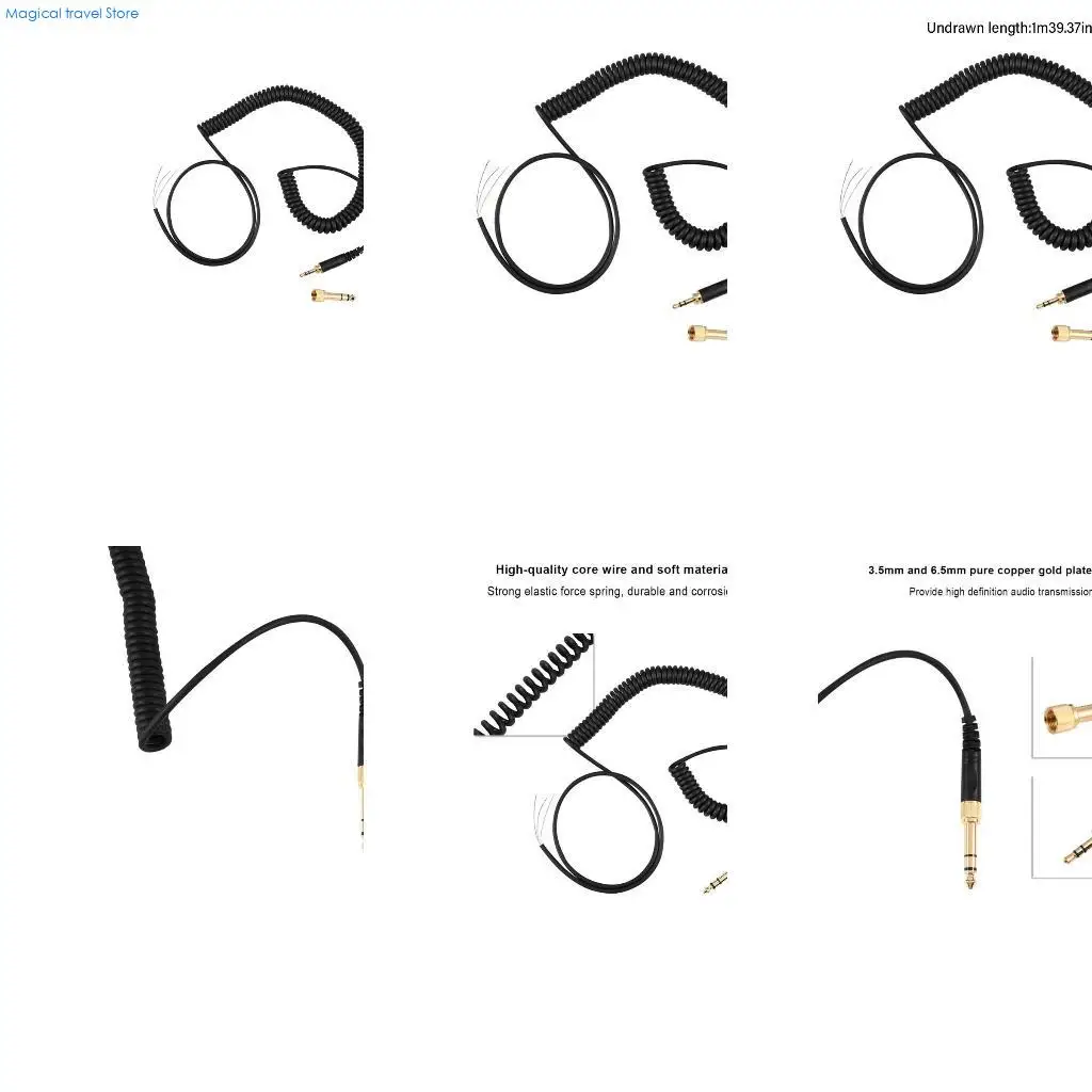 Cable resorte repuesto, enchufe Cable para Beyerdynamic 770 770Pro 990 990Pro, accesorios para auriculares,