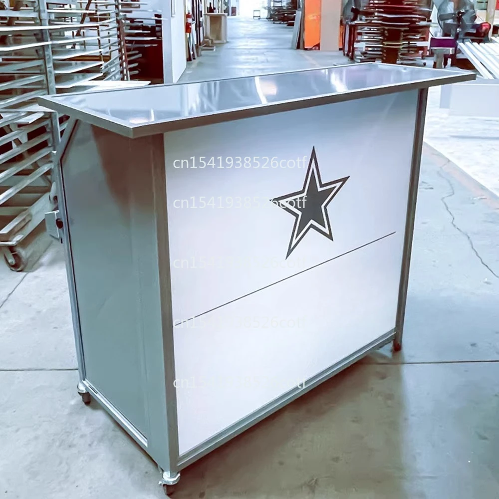 Portable European and American Style Folding  Table Outdoor Party Wine  Mobile Table Cocktail Bar Table Portable Bar