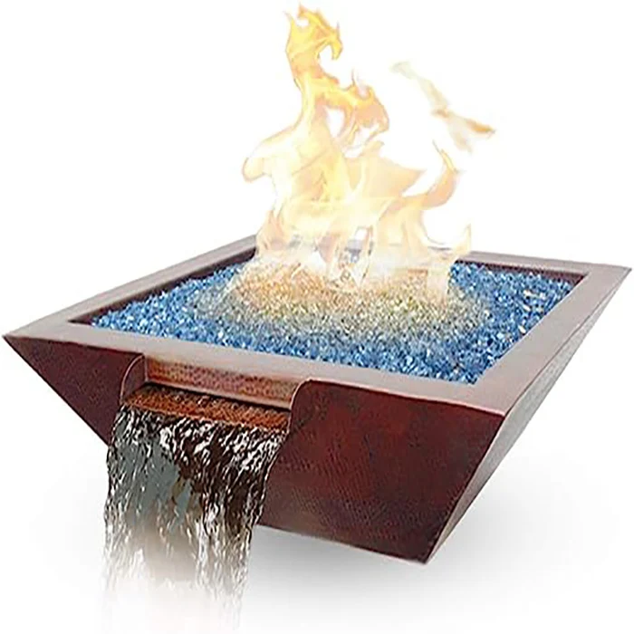 Garden Corten Steel Decorations Custom Gas Fire Pits Water Fountain Fire Pits