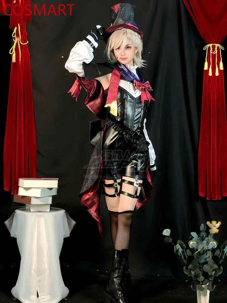 

COSMART Genshin Impact Fontaine Twin Magician Lynette Lyney Cosplay Costume Cos Game Anime Party Uniform Hallowen Play Role