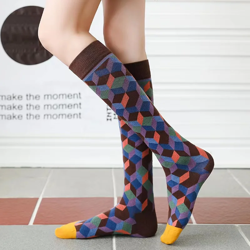 

1Pair 2022 New Kawaii Long Tube Women Socks Comfortable Cotton Stockings Streetwear High School Students Stockings