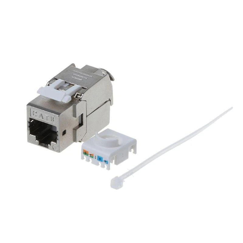 

A52B FTP цинк сплав RJ45 модуль Keystone Cat6 Cat6a Экранированный сетевой разъем