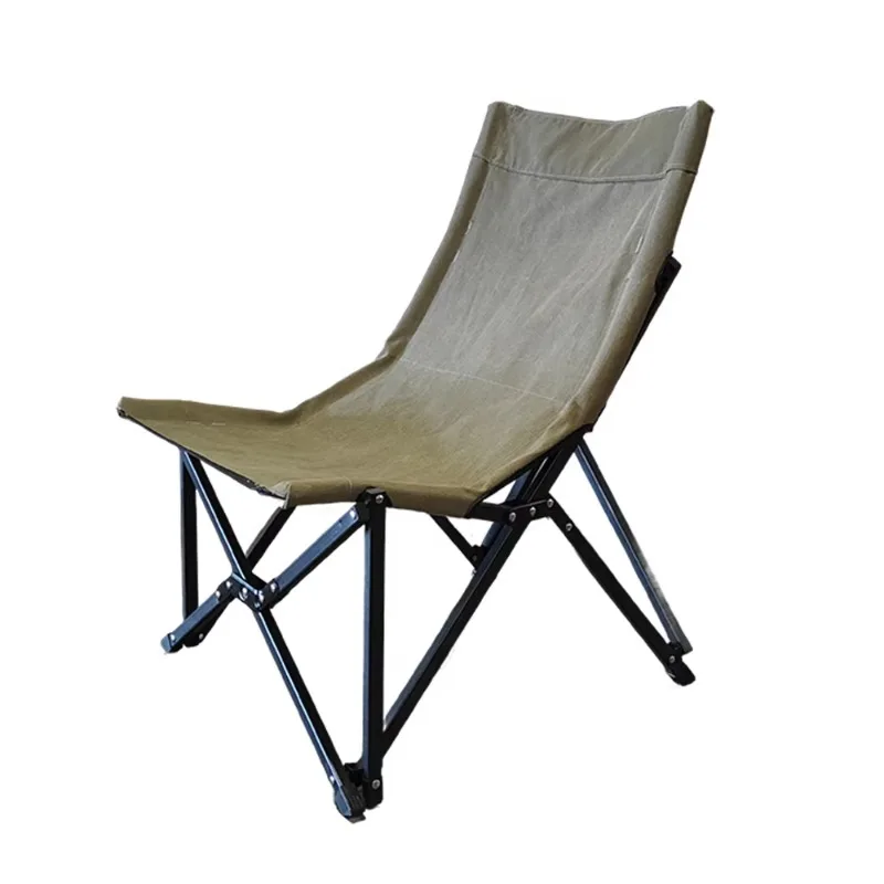 

YTYIN High Quality Stainless Steel Metal Foldable Heavy Duty Chair For Outdoor Camping Beach Park Hotel