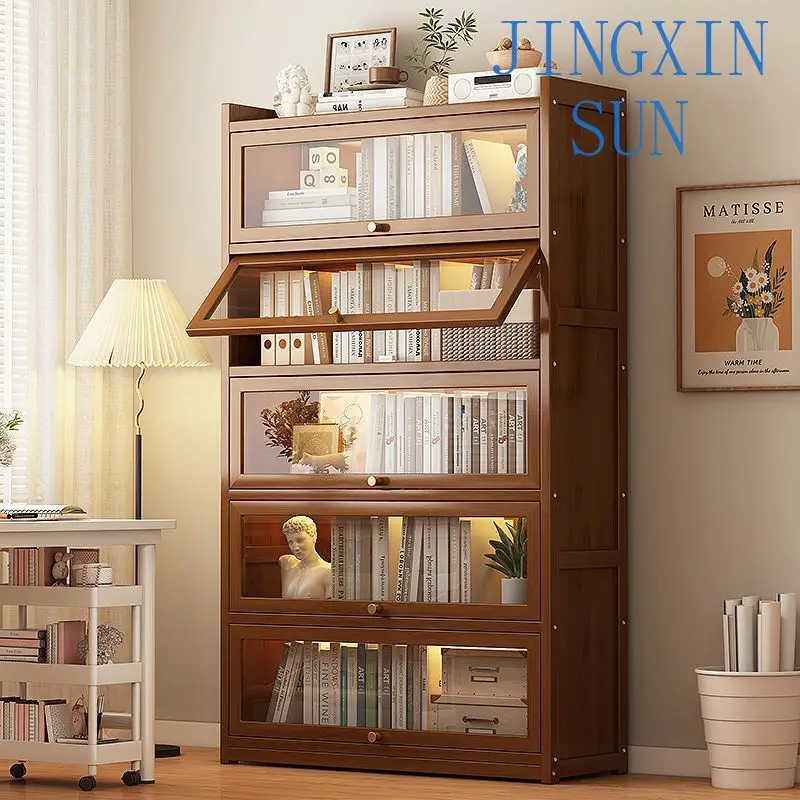 Multifunctional Shelf Home Layered baffle Bookshelf Living Room Bedroom Large Capacity Bookcase Student Book Storage Rack