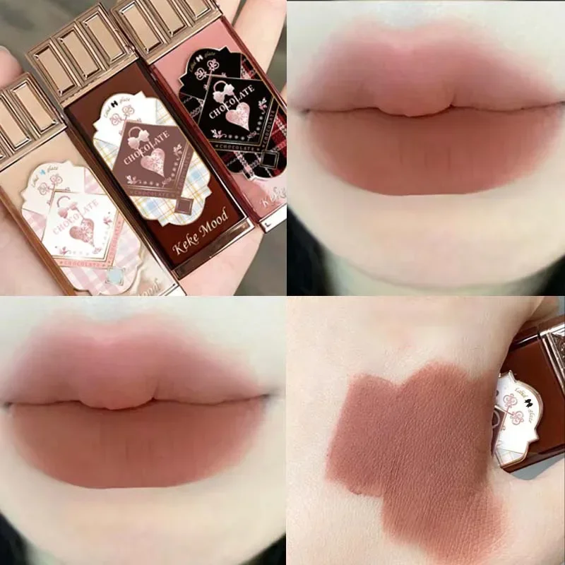 Flower Knows Chocolate Shop Cloud Lip Cream Delicate Clear Thin Autumn And Winter Milk Tea Color