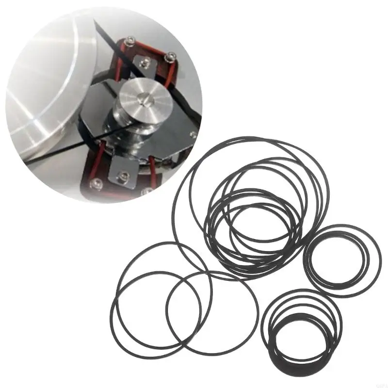 حزمة من 20 حزام مطاطي مربع مطوي مقاس 1 مم للمسجلات DVD Walkman 20 قطعة