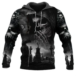 Vintage Skull 3D Print Hoodie Men/Women Casual Fashion Hoodies Kids  Pullover Sweatshirts Oversized Unisex Men Coat