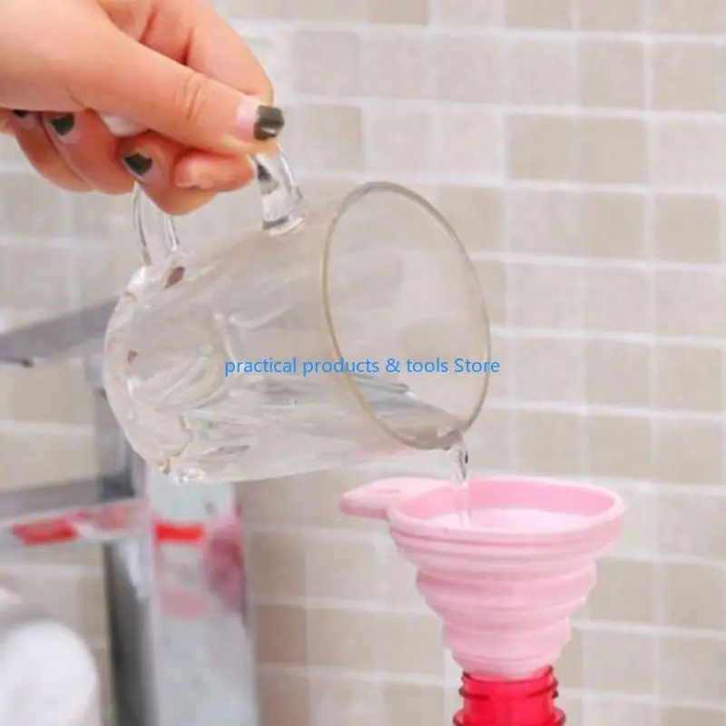 77JB Silicone Collapsible Funil Portáteis para Cerveja Collapsível tremonha combustível