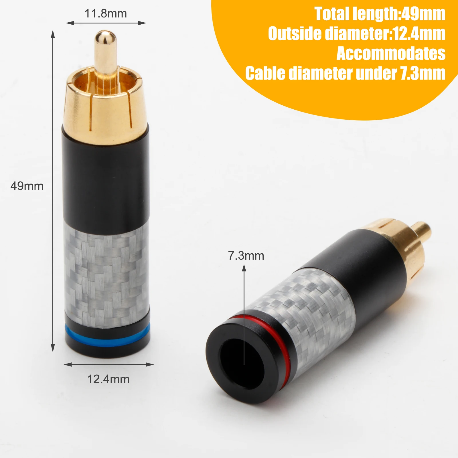 HiFi RCA التوصيل لحام محطة كابل الصوت التوصيل AV إصلاح رئيس حمى الصف RCA دعم كابل 7 مللي متر