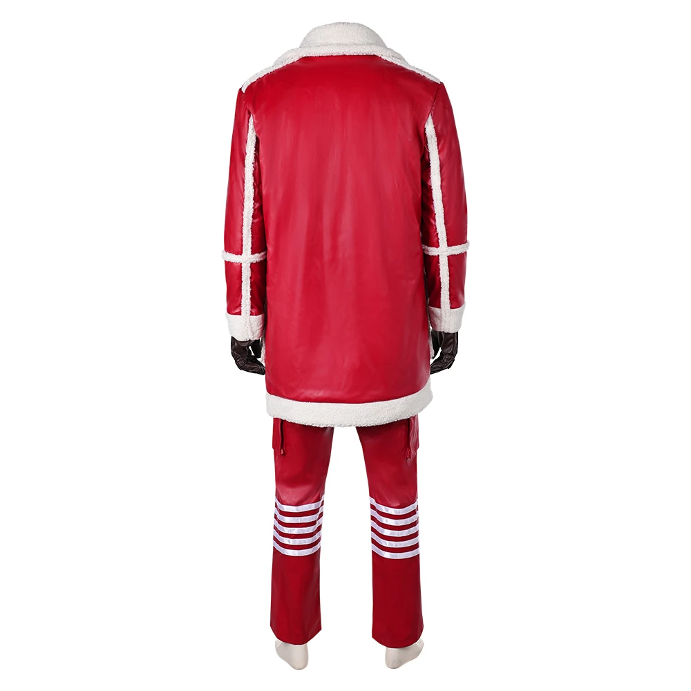 Adulto hombres Nick Cosplay Navidad chaqueta de cuero abrigo pantalones traje película rojo juego de rol un uniforme fiesta de Carnaval de Halloween