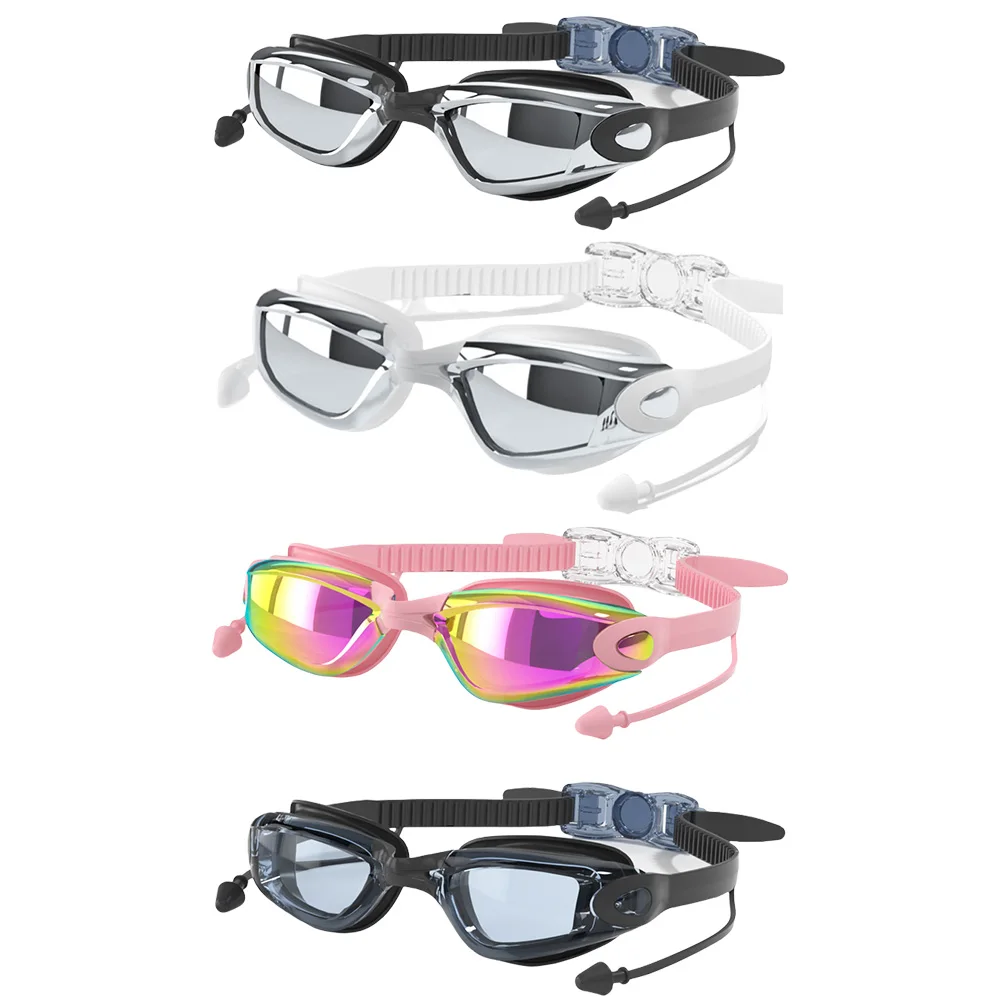 Professional Adult Swim Goggles with Stereoscopic Fit Lens Frame for Men Women, for Racing Training Open Water Swimming