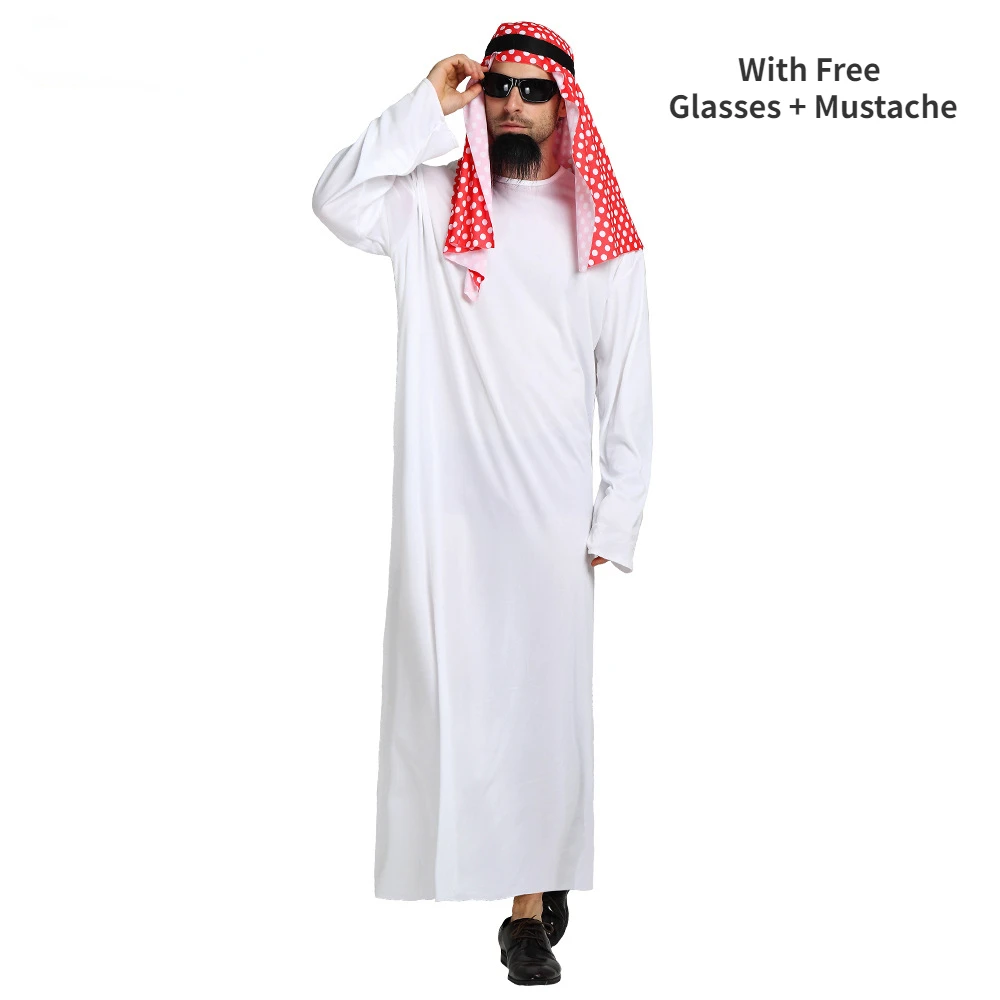 Prince Arabic Clothing Muslim Dubai Middle East National Robe Male Stage Show Costume Accessoriess Halloween Cosplay Outfits