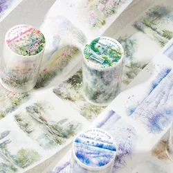Mr. Paper, pegatinas de cinta Washi de paisaje Natural de plantas y flores, pegatinas de papelería para decoración de diario de funda de teléfono para álbum de recortes DIY