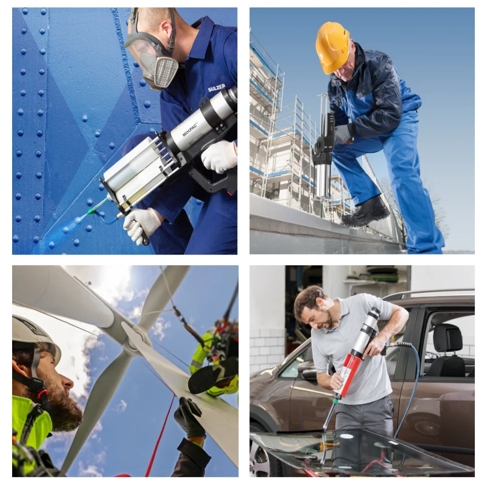 SULZER COX VBM 100 A دليل مكونين 200 مللي 1:1 موزع للخراطيش توفير الضغط خرطوشة بندقية صناعية مانع التسرب Durabl