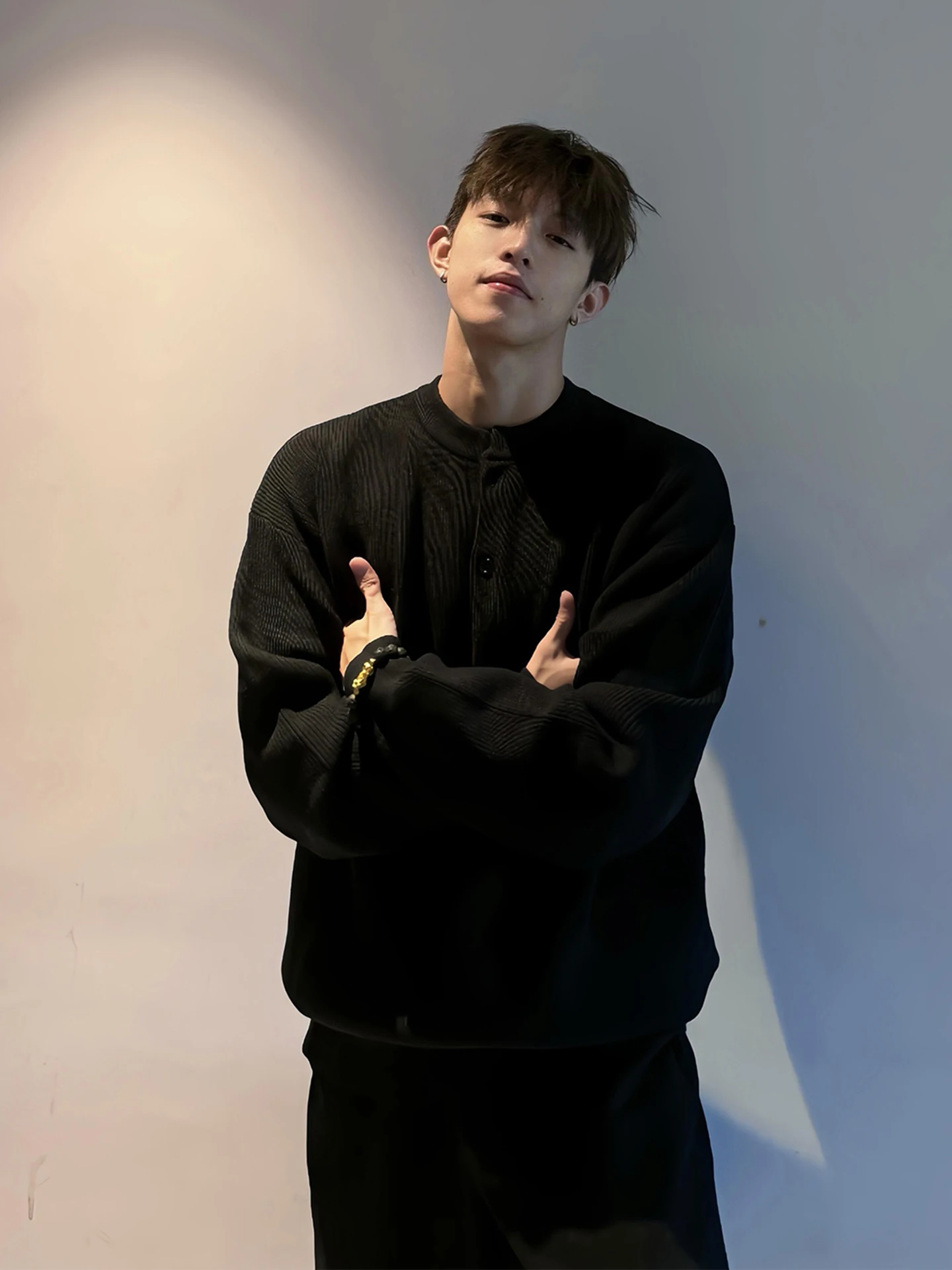 

Cleanfit Bla Henry Collar Knitwear Men's Loose Casual Sle Autumn Outerwear Comfortable Soft Polyester Long Sve Sweater