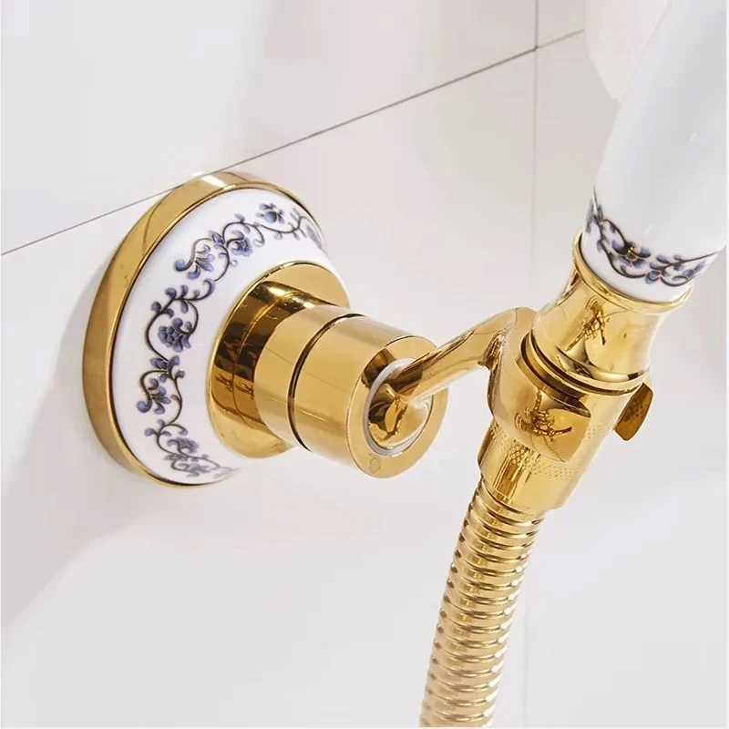 Handheld Shower head Holder Bracket Wall Connector Wall Outlet Elbow Wall Mounted Shower Head Support Bathroom Hardware