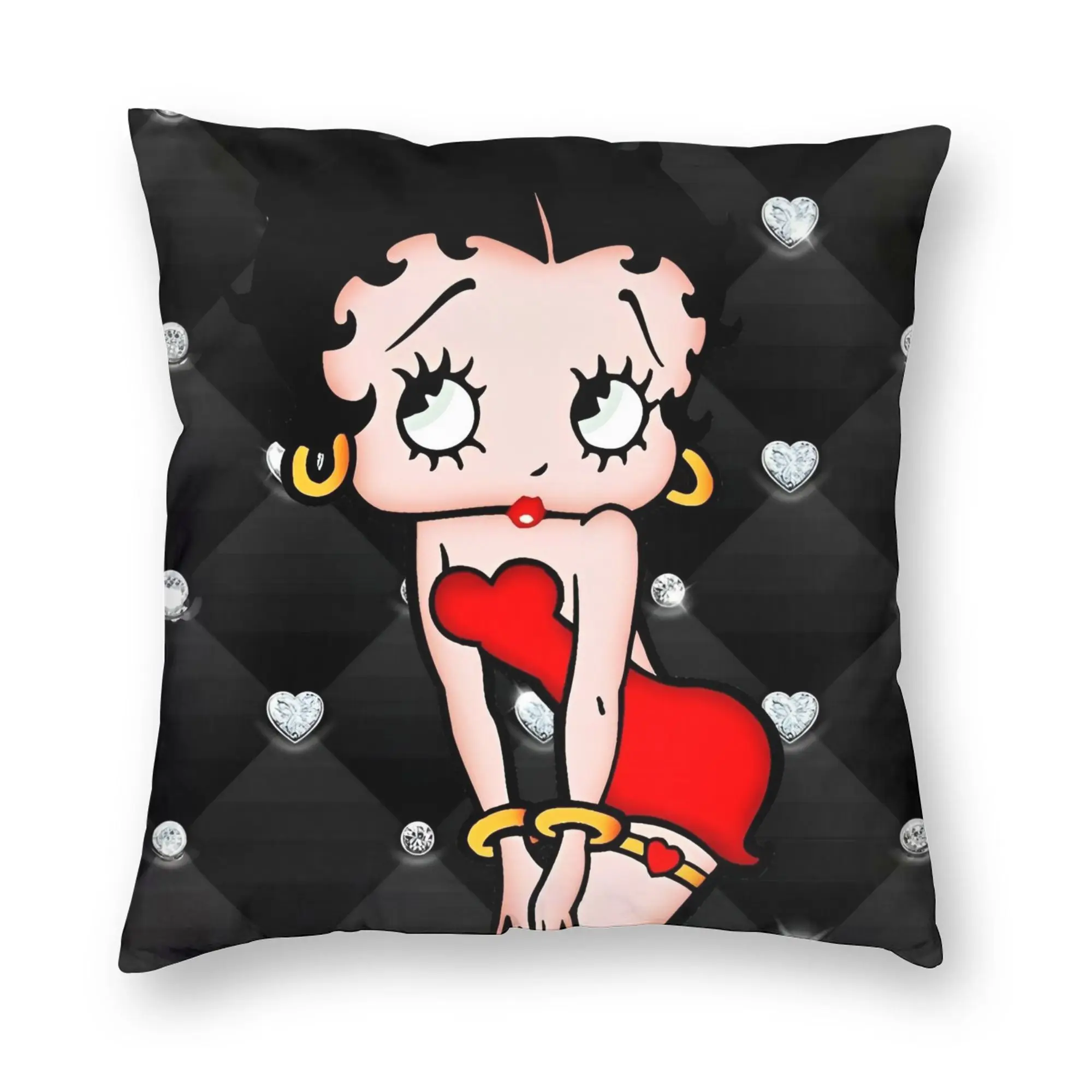 Cute B-bettys BoopS Luxury  Pillowcase Double-sided Printing Fabric Cushion Cover Decor  Pillow Case Cover Home Square 40X40cm