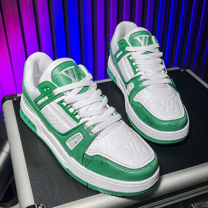 European and American couple sneakers 2025 autumn versatile student sneakers men's casual shoes light luxury LV shoes