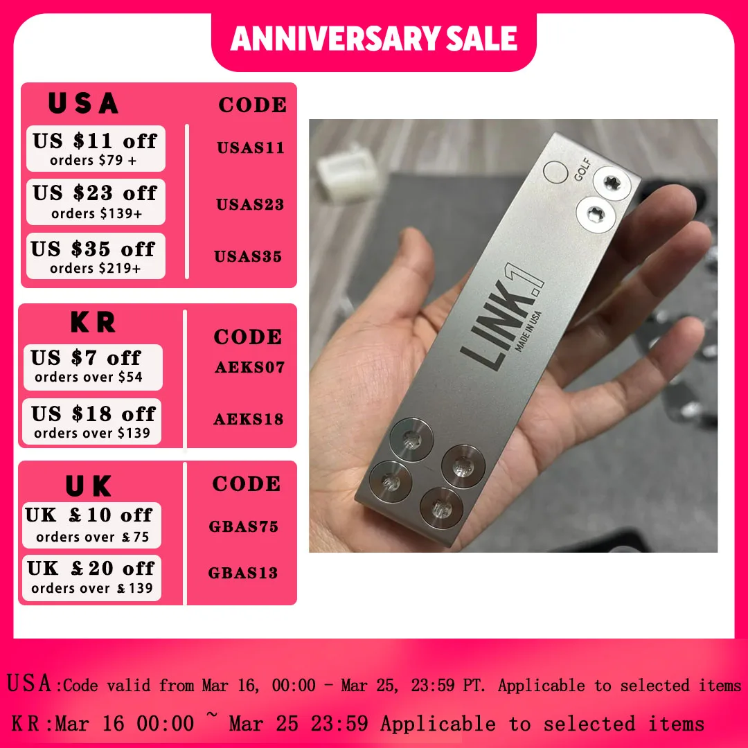 

LINK.1 golf putter Silver 33-36 inch Straight bar straight line balanced stable putter golf club With ACCRA Shaft high quality