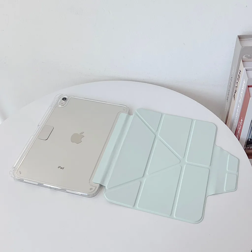

Y-Fold Case For iPad 10th 10.9 11th A16 11 2025 Air 13 11 7 5 4 3 Pro 2 1 10.2 9.7 Pro 12.9 Mini 7 6 Acrylic Cover With Pen Slot